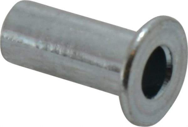 Value Collection - #6-32, 0.01 to 0.08" Grip, #12, Steel Standard Rivet Nut - Flat Head - Apex Tool & Supply