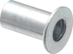 Value Collection - #8-32, 0.01 to 0.08" Grip, #2, Steel Standard Rivet Nut - Flat Head - Apex Tool & Supply