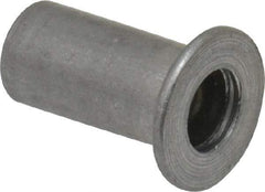 Value Collection - #8-32, 0.01 to 0.08" Grip, #2, Aluminum Standard Rivet Nut - Flat Head - Apex Tool & Supply