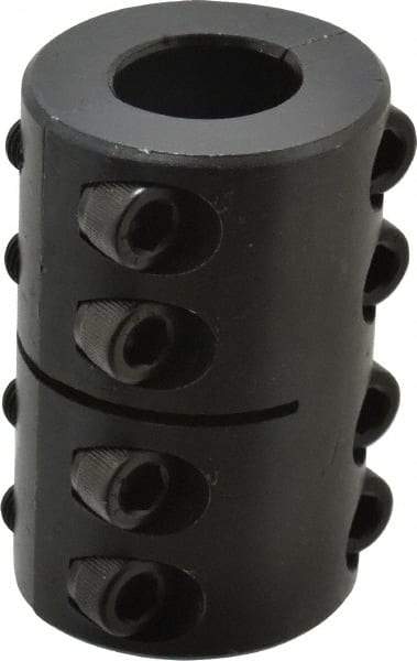 Climax Metal Products - 3/4" Inside x 1-1/2" Outside Diam, Two Piece Rigid Coupling without Keyway - 2-1/4" Long - Apex Tool & Supply