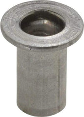 Value Collection - 5/16-18, 0.03 to 0.115" Grip, 27/64" Drill, Aluminum Standard Rivet Nut - Flat Head - Apex Tool & Supply