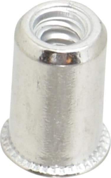 Value Collection - #6-32, 0.01 to 0.08" Grip, #12, Aluminum Standard Rivet Nut - Expander Head - Apex Tool & Supply