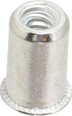 Value Collection - #6-32, 0.01 to 0.08" Grip, #12, Aluminum Standard Rivet Nut - Expander Head - Apex Tool & Supply