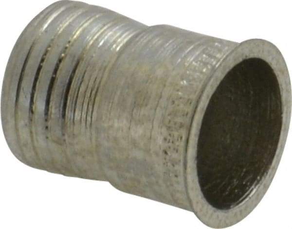 Marson - #10-32, 3/8" OAL, Thread-Sert Threaded Insert - 0.281" Hole Diam, 0.314" Head Diam, Steel - Apex Tool & Supply