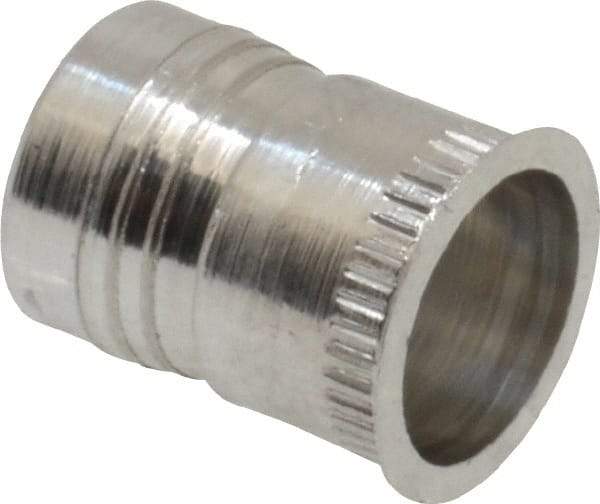 Marson - #10-24, 3/8" OAL, Thread-Sert Threaded Insert - 0.281" Hole Diam, 0.314" Head Diam, Aluminum - Apex Tool & Supply