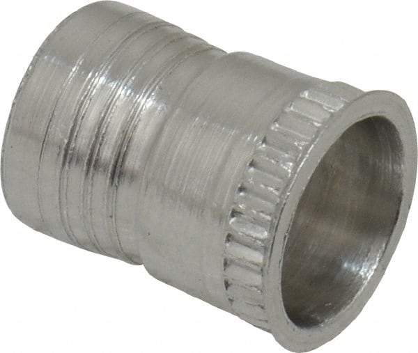 Marson - #10-32, 3/8" OAL, Thread-Sert Threaded Insert - 0.281" Hole Diam, 0.314" Head Diam, Aluminum - Apex Tool & Supply