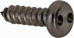 Made in USA - #6 Pan Head Spanner Sheet Metal Screw - Stainless Steel, 1/2" Length Under Head, Grade 18-8 - Apex Tool & Supply