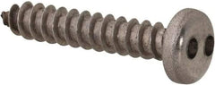 Made in USA - #6 Pan Head Spanner Sheet Metal Screw - Stainless Steel, 3/4" Length Under Head, Grade 18-8 - Apex Tool & Supply