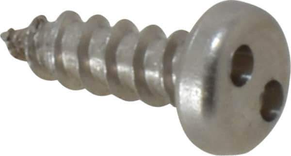 Made in USA - #8 Pan Head Spanner Sheet Metal Screw - Stainless Steel, 1/2" Length Under Head, Grade 18-8 - Apex Tool & Supply