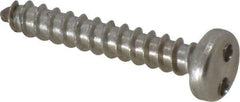 Made in USA - #8 Pan Head Spanner Sheet Metal Screw - Stainless Steel, 1" Length Under Head, Grade 18-8 - Apex Tool & Supply