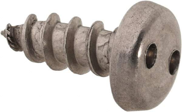 Made in USA - #10 Pan Head Spanner Sheet Metal Screw - Stainless Steel, 1/2" Length Under Head, Grade 18-8 - Apex Tool & Supply