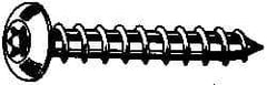 Value Collection - #10 Button Head Torx Sheet Metal Screw - Stainless Steel, 3/4" Length Under Head, Grade 18-8, T25 Drive - Apex Tool & Supply
