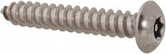 Value Collection - #8 Button Head Torx Sheet Metal Screw - Stainless Steel, 1" Length Under Head, Grade 18-8, T15 Drive - Apex Tool & Supply