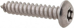 Value Collection - #10 Button Head Torx Sheet Metal Screw - Stainless Steel, 1" Length Under Head, Grade 18-8, T25 Drive - Apex Tool & Supply