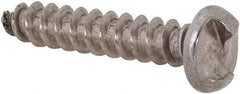 Made in USA - #6 Round Head Slotted Sheet Metal Screw - Stainless Steel, 3/4" Length Under Head, Grade 18-8 - Apex Tool & Supply