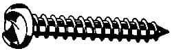 Made in USA - #6 Round Head Slotted Sheet Metal Screw - Stainless Steel, 1" Length Under Head, Grade 18-8 - Apex Tool & Supply
