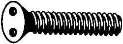 Made in USA - #10-32 UNF, 1" OAL Spanner Drive Machine Screw - Flat Head, Grade 18-8 Stainless Steel, Uncoated, Without Washer - Apex Tool & Supply