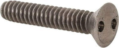 Made in USA - #10-24 UNC, 1" OAL Spanner Drive Machine Screw - Flat Head, Grade 18-8 Stainless Steel, Uncoated, Without Washer - Apex Tool & Supply