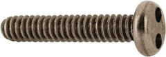 Made in USA - #6-32 UNC, 3/4" OAL Spanner Drive Machine Screw - Pan Head, Grade 18-8 Stainless Steel, Uncoated, Without Washer - Apex Tool & Supply