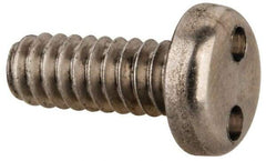 Made in USA - #10-24 UNC, 1/2" OAL Spanner Drive Machine Screw - Pan Head, Grade 18-8 Stainless Steel, Uncoated, Without Washer - Apex Tool & Supply