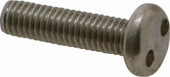 Made in USA - #10-32 UNF, 3/4" OAL Spanner Drive Machine Screw - Pan Head, Grade 18-8 Stainless Steel, Uncoated, Without Washer - Apex Tool & Supply