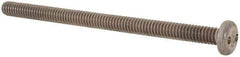 Made in USA - 1/4-20 UNC, 4" OAL Spanner Drive Machine Screw - Pan Head, Grade 18-8 Stainless Steel, Uncoated, Without Washer - Apex Tool & Supply