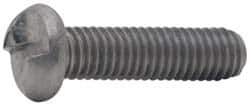 Made in USA - #6-32 UNC, 3/16" Length Under Head One Way Drive Machine Screw - Round Head, Grade 18-8 Stainless Steel, Uncoated, Without Washer - Apex Tool & Supply
