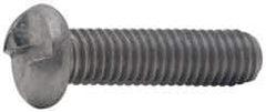 Made in USA - #6-32 UNC, 3/16" Length Under Head One Way Drive Machine Screw - Round Head, Grade 18-8 Stainless Steel, Uncoated, Without Washer - Apex Tool & Supply