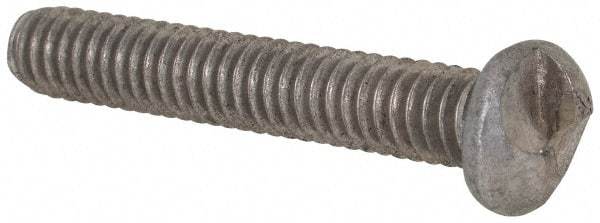 Made in USA - #8-32 UNC, 1" Length Under Head One Way Drive Machine Screw - Round Head, Grade 18-8 Stainless Steel, Uncoated, Without Washer - Apex Tool & Supply
