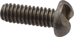 Made in USA - 1/4-20 UNC, 3/4" Length Under Head One Way Drive Machine Screw - Round Head, Grade 18-8 Stainless Steel, Uncoated, Without Washer - Apex Tool & Supply