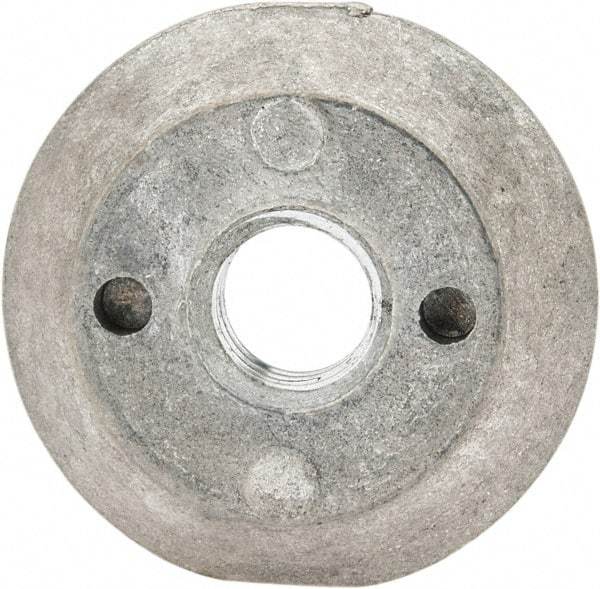 Made in USA - 5/16-18, Alloy Steel, Zinc Plated, Right Hand Spherical Fixture Nut - 1/4" High - Apex Tool & Supply