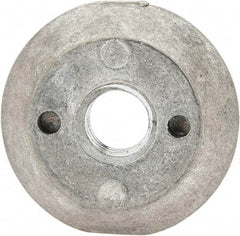 Made in USA - 5/16-18, Alloy Steel, Zinc Plated, Right Hand Spherical Fixture Nut - 1/4" High - Apex Tool & Supply