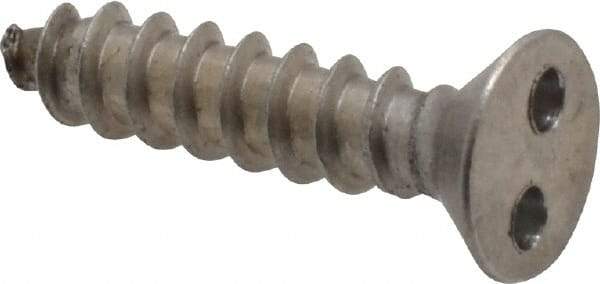 Made in USA - #8 Flat Head Spanner Sheet Metal Screw - Stainless Steel, 3/4" OAL, Grade 18-8 - Apex Tool & Supply