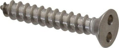 Made in USA - #8 Flat Head Spanner Sheet Metal Screw - Stainless Steel, 1" OAL, Grade 18-8 - Apex Tool & Supply
