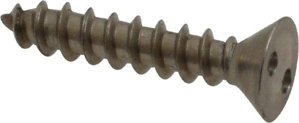 Made in USA - #10 Flat Head Spanner Sheet Metal Screw - Stainless Steel, 1" OAL, Grade 18-8 - Apex Tool & Supply
