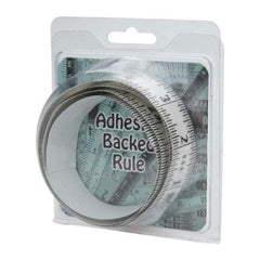 Made in USA - 3 Ft. Long x 1-1/4 Inch Wide, 1/16 Inch Graduation, Clear, Mylar Adhesive Tape Measure - Reads Right to Left, Horizontal Scale - Apex Tool & Supply