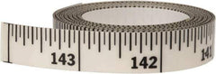 Made in USA - 12 Ft. Long x 1/2 Inch Wide, 1/16 Inch Graduation, Clear, Mylar Adhesive Tape Measure - Reads Right to Left, Horizontal Scale - Apex Tool & Supply