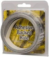 Made in USA - 24 Ft. Long x 1 Inch Wide, 1/16 Inch Graduation, Silver, Mylar Adhesive Tape Measure - Reads Right to Left, Horizontal Scale - Apex Tool & Supply