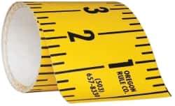 Made in USA - 15 Ft. Long x 3 Inch Wide, 1/4 Inch Graduation, Yellow, Mylar Adhesive Tape Measure - Reads Right to Left, Horizontal Scale - Apex Tool & Supply