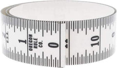 Made in USA - 3 Ft. Long x 1-1/4 Inch Wide, 1/16 Inch Graduation, Clear, Mylar Adhesive Tape Measure - Reads Bottom to Top, Vertical Rules - Apex Tool & Supply