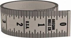 Made in USA - 9 Ft. Long x 1-1/4 Inch Wide, 1/16 Inch Graduation, Clear, Mylar Adhesive Tape Measure - Reads Top to Bottom, Vertical Rules - Apex Tool & Supply