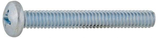 Value Collection - 1/4-20 UNC, 1-1/4" Length Under Head Phillips Drive Machine Screw - Pan Head, Grade 2 Steel, Without Washer - Apex Tool & Supply