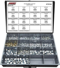 Value Collection - 1/4-20 to 5/8-18 Thread, 435 Piece Steel Nut Assortment - Grade 2 - Apex Tool & Supply