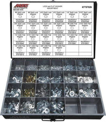 Value Collection - 3529 Piece, No. 6, 5/8" Screw, Grade 2 Steel Flat & Split Lock Washer Assortment - Includes 1/4 to 12" Screw & Compartmented Storage Case - Apex Tool & Supply