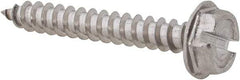 Value Collection - #6 Hex Washer Head Slotted Sheet Metal Screw - Stainless Steel, 1" Length Under Head, Grade 18-8 - Apex Tool & Supply