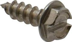 Value Collection - #8 Hex Washer Head Slotted Sheet Metal Screw - Stainless Steel, 1/2" Length Under Head, Grade 18-8 - Apex Tool & Supply
