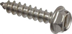 Value Collection - #8 Hex Washer Head Slotted Sheet Metal Screw - Stainless Steel, 3/4" Length Under Head, Grade 18-8 - Apex Tool & Supply