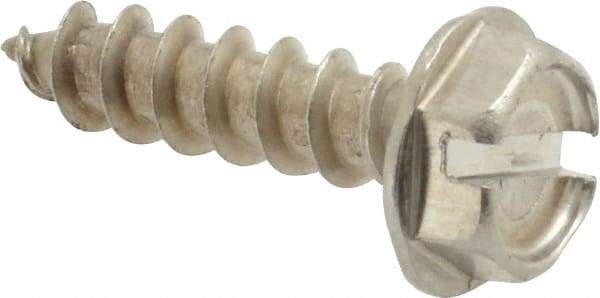 Value Collection - #10 Hex Washer Head Slotted Sheet Metal Screw - Stainless Steel, 3/4" Length Under Head, Grade 18-8 - Apex Tool & Supply
