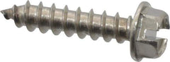 Value Collection - #12 Hex Washer Head Slotted Sheet Metal Screw - Stainless Steel, 1" Length Under Head, Grade 18-8 - Apex Tool & Supply