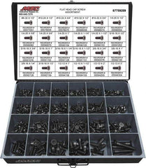 Value Collection - 965 Piece Alloy Steel Flat Head Cap Screws - #8-32 to 1/2-13 Thread - Apex Tool & Supply